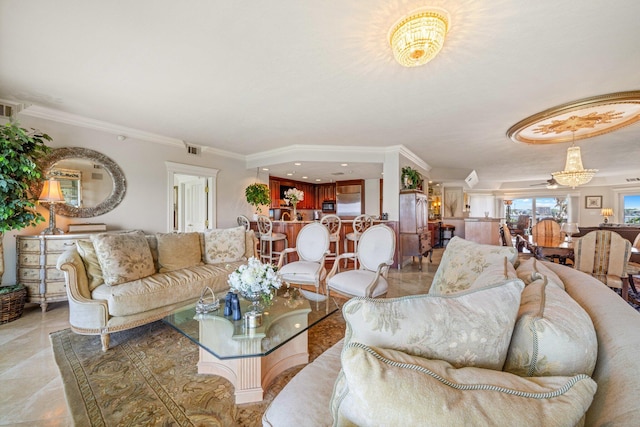 240 Gulf Shore Dr Unit 433, Destin, FL 32541 - living area with ornamental molding