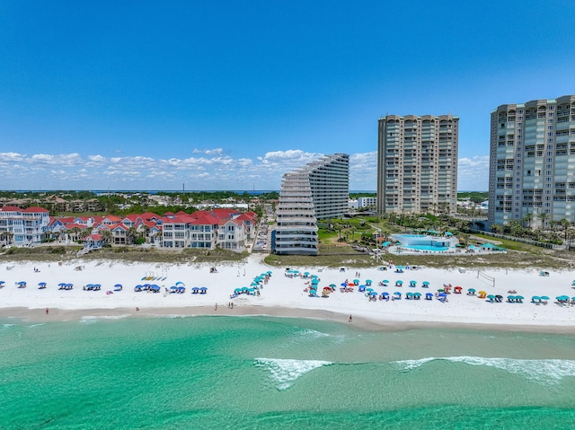 aerial view of unending shoreline