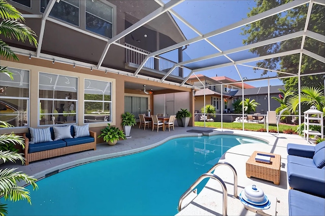 674 Emerald Bay Dr, Destin, FL 32541 - swimming pool featuring outdoor lounge area, a patio area, and a lanai