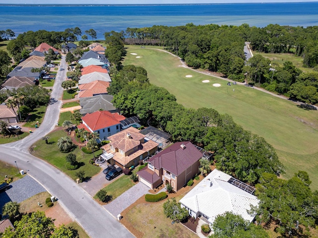 674 Emerald Bay Dr, Destin, FL 32541 - aerial view of property's location with a golf club, nearby suburban area, and a large body of water