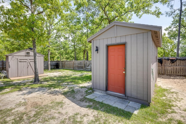 6444 Welannee Blvd, Laurel Hill, FL 32567 - view of shed with a fenced backyard