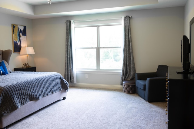 bedroom featuring baseboards and carpet