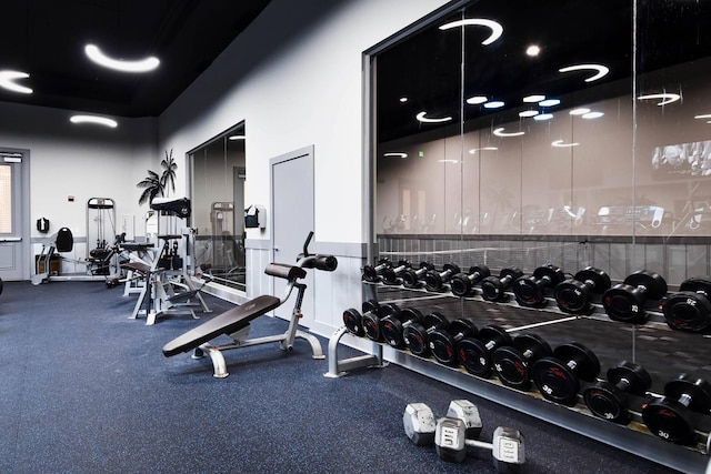 view of gym
