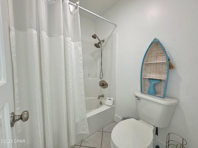 9614 Beach Blvd Unit D, Panama City Beach, FL 32408 - full bathroom featuring toilet, tile patterned flooring, and shower / tub combo