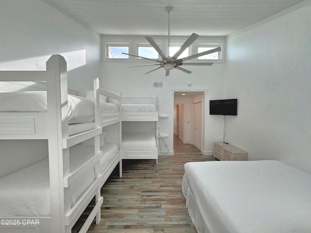 9614 Beach Blvd Unit D, Panama City Beach, FL 32408 - bedroom with visible vents and wood finished floors