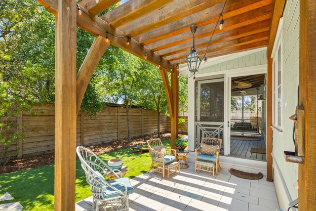 50 Camellia St, Santa Rosa Beach, FL 32459 - view of patio with a fenced backyard
