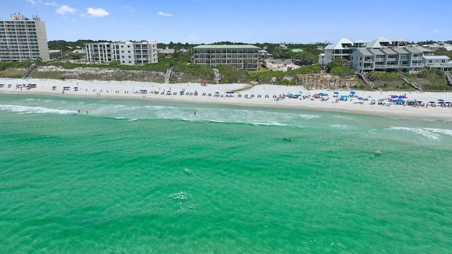 bird's eye view of expansive beach