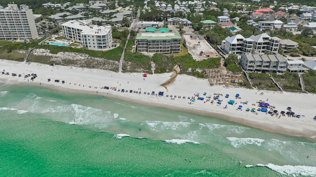 drone / aerial view of expansive coastline