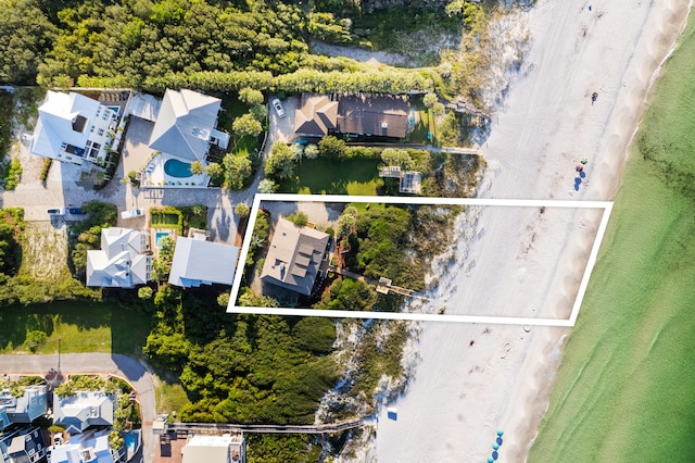 aerial view with a residential view
