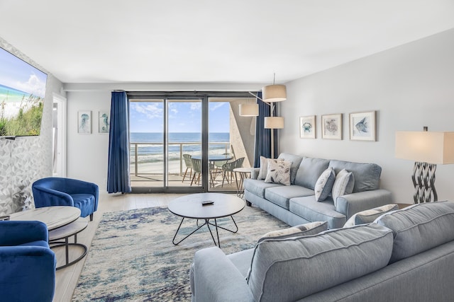 900 Gulf Shore Dr Unit 3042, Destin, FL 32541 - living room featuring wood finished floors and a water view