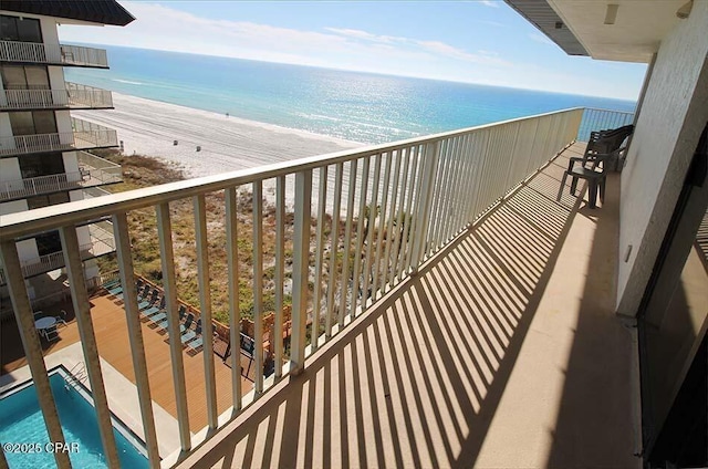 11757 Front Beach Rd Unit W600, Panama City Beach, FL 32407 - balcony featuring a beach view and a water view