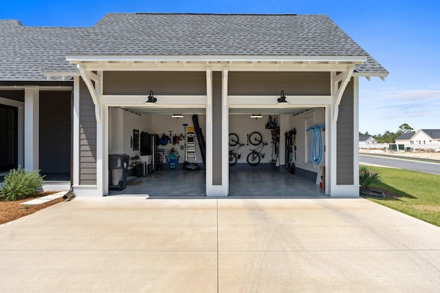view of patio with concrete driveway
