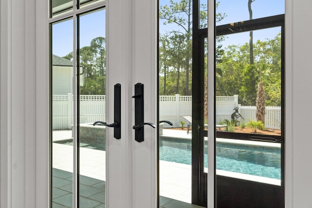 entryway with french doors