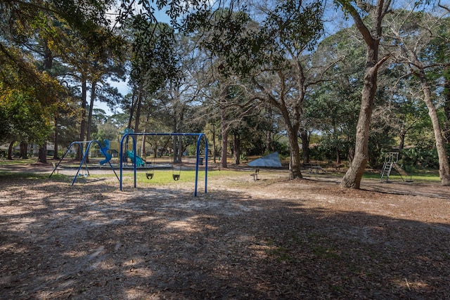 view of community jungle gym