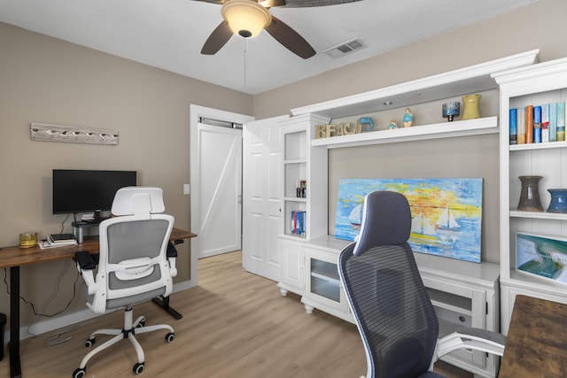 399 Linkside Dr, Miramar Beach, FL 32550 - office space with ceiling fan and light wood finished floors