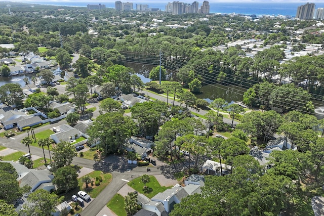 399 Linkside Dr, Miramar Beach, FL 32550 - aerial view of property's location with nearby urban area, a tree filled landscape, and nearby suburban area
