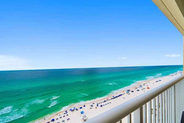 water view featuring a beach view