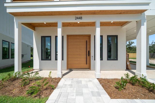 2456 Belmar Ct, Panama City Beach, FL 32408 - entrance to property featuring stucco siding