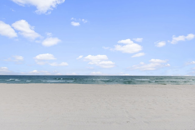 view of water feature featuring a beach view