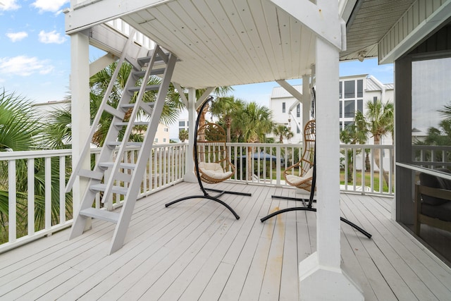 view of wooden deck