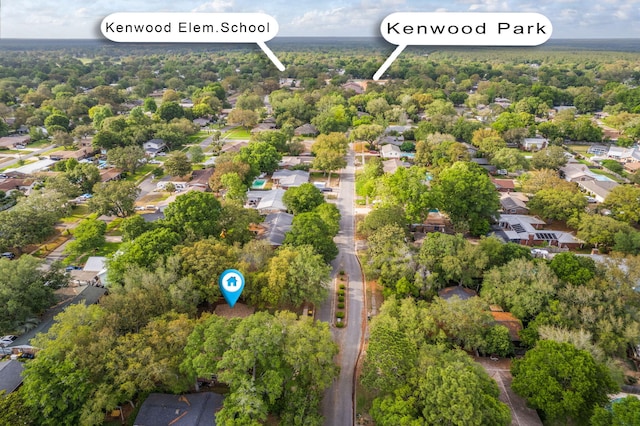 aerial view featuring a residential view