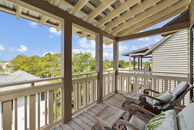 view of wooden deck