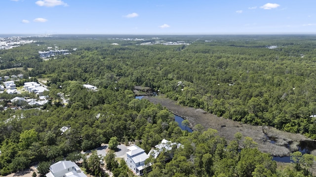 380 N Wall St, Inlet Beach, FL 32461 - aerial view of property and surrounding area featuring a heavily wooded area and a nearby body of water