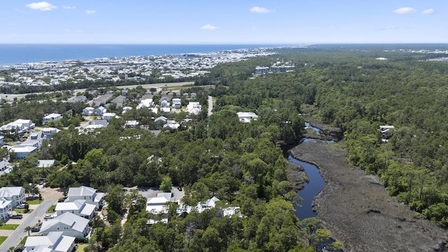380 N Wall St, Inlet Beach, FL 32461 - aerial view of property's location with a nearby body of water, a heavily wooded area, and nearby suburban area