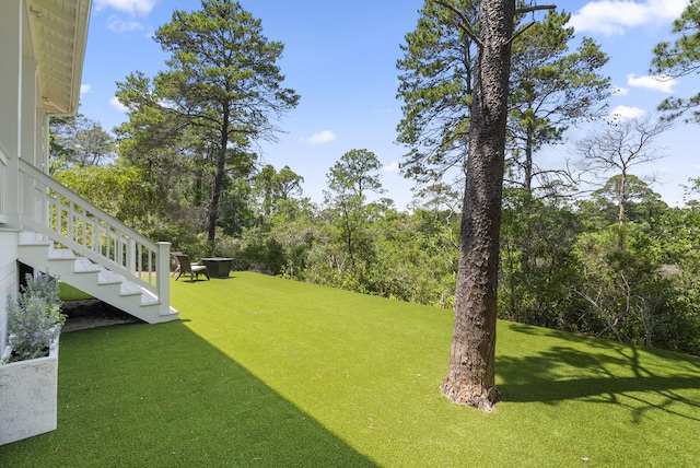 380 N Wall St, Inlet Beach, FL 32461 - view of green lawn with stairway