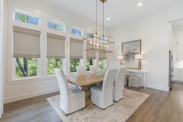 380 N Wall St, Inlet Beach, FL 32461 - dining area with plenty of natural light, baseboards, and recessed lighting