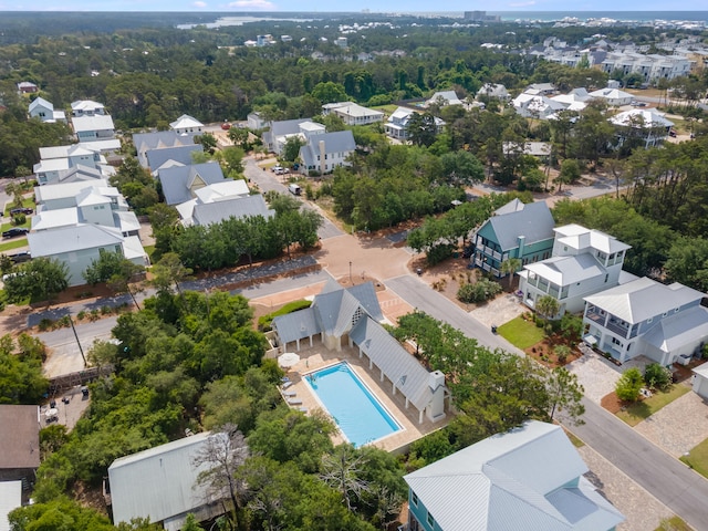 380 N Wall St, Inlet Beach, FL 32461 - aerial perspective of suburban area with a pool area