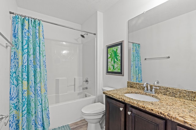 114 Rearden Way, Santa Rosa Beach, FL 32459 - full bath featuring toilet, wood finished floors, vanity, and shower / bath combo with shower curtain