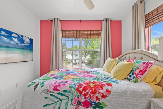 114 Rearden Way, Santa Rosa Beach, FL 32459 - bedroom with ceiling fan and baseboards