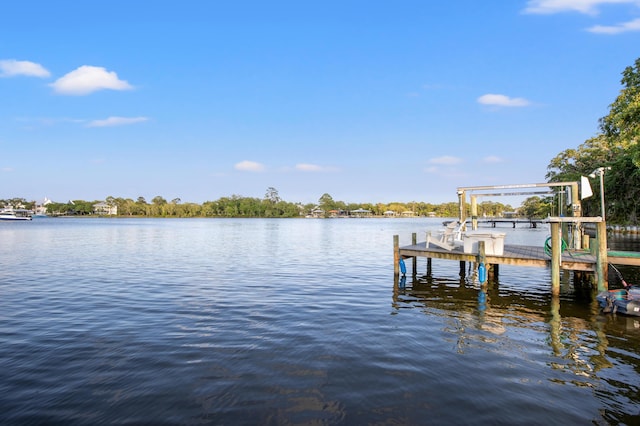 114 Rearden Way, Santa Rosa Beach, FL 32459 - dock area featuring boat lift and a water view
