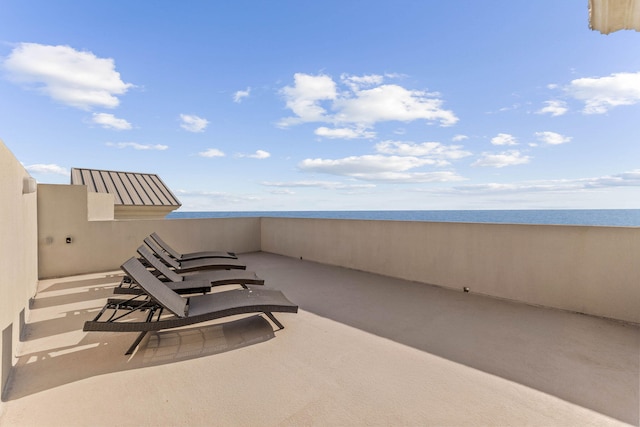 view of patio / terrace with a balcony