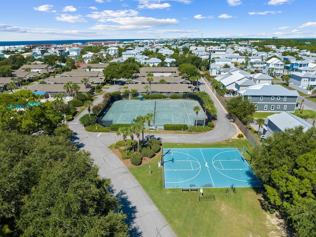 aerial view with a residential view
