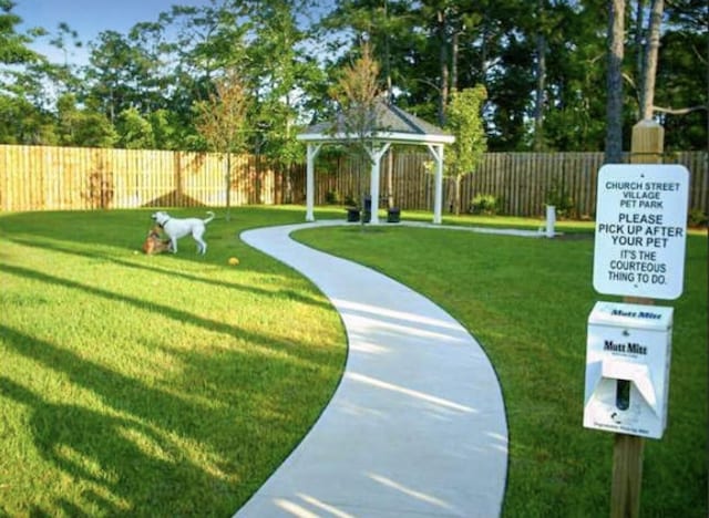 175 Christian Dr, Santa Rosa Beach, FL 32459 - view of home's community featuring a lawn, a gazebo, and fence