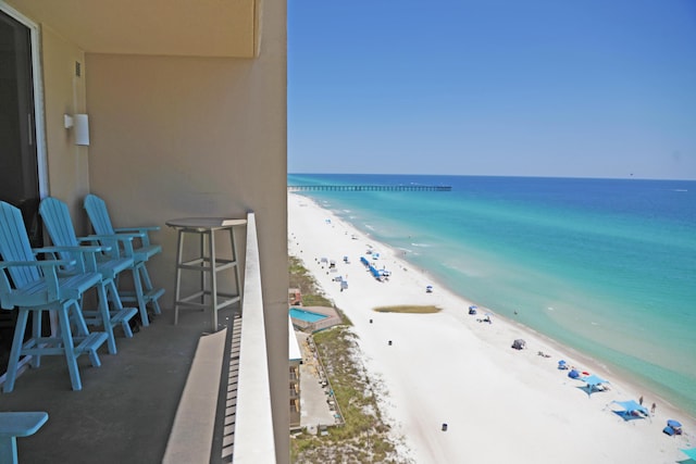 16819 Front Beach Rd Unit 1114, Panama City Beach, FL 32413 - balcony with view of water and beach