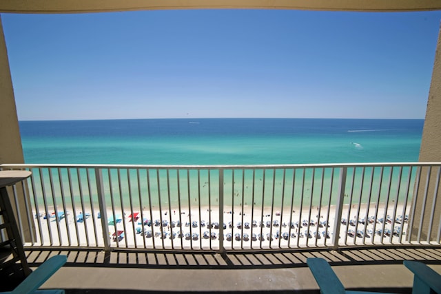 16819 Front Beach Rd Unit 1114, Panama City Beach, FL 32413 - balcony featuring view of water and beach