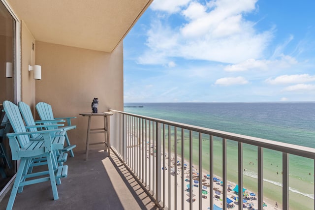 16819 Front Beach Rd Unit 1114, Panama City Beach, FL 32413 - balcony featuring view of water and beach