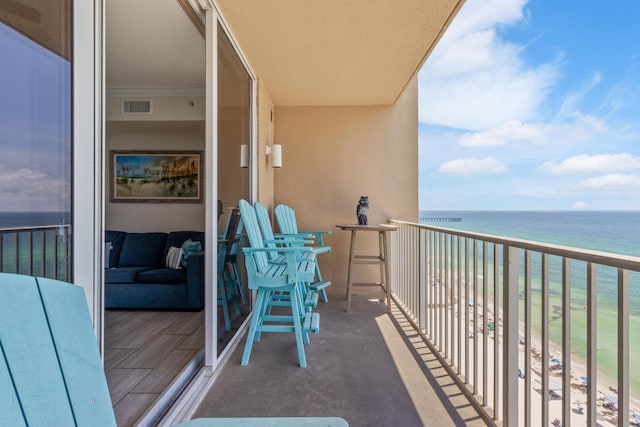 16819 Front Beach Rd Unit 1114, Panama City Beach, FL 32413 - balcony with a water view