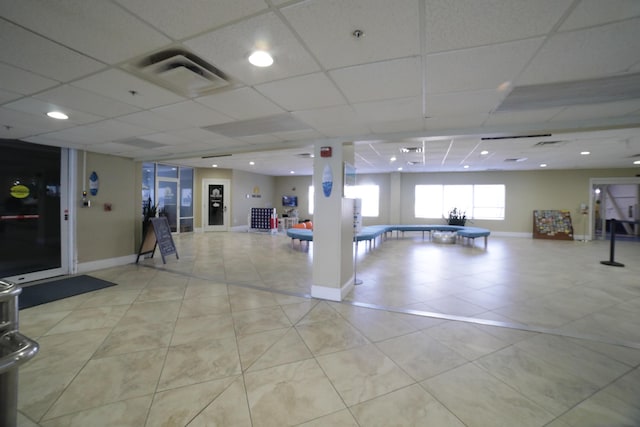 16819 Front Beach Rd Unit 2415, Panama City Beach, FL 32413 - lobby featuring a paneled ceiling and recessed lighting