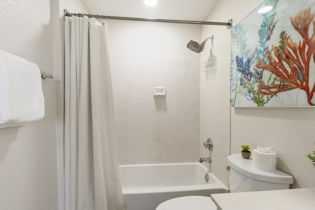 16819 Front Beach Rd Unit 2415, Panama City Beach, FL 32413 - bathroom with shower / bath combo, toilet, and vanity