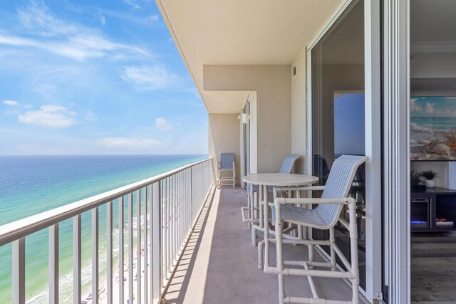 16819 Front Beach Rd Unit 2415, Panama City Beach, FL 32413 - balcony with view of water and beach