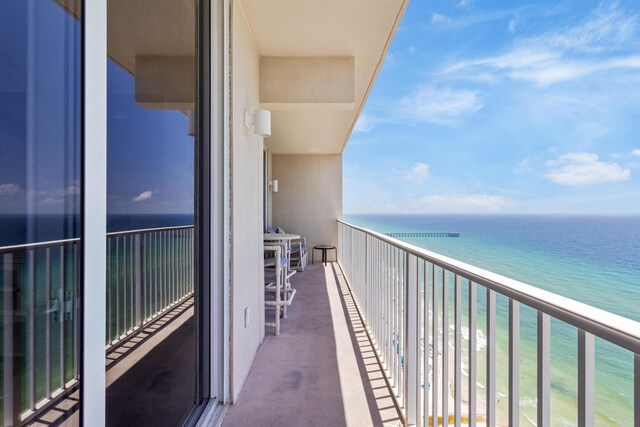 16819 Front Beach Rd Unit 2415, Panama City Beach, FL 32413 - balcony featuring view of water and beach