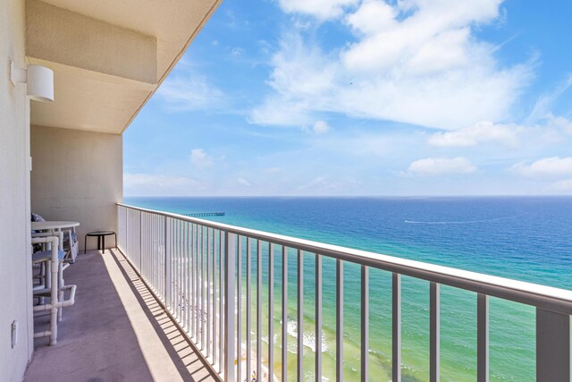 16819 Front Beach Rd Unit 2415, Panama City Beach, FL 32413 - balcony with view of water and beach
