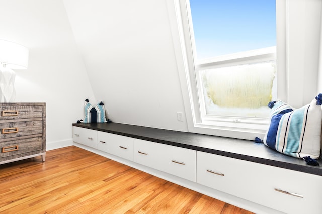 interior space featuring light wood-style flooring