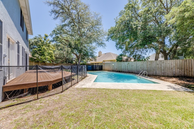 2812 Arnold Palmer Ct, Shalimar, FL 32579 - view of swimming pool featuring a wooden deck