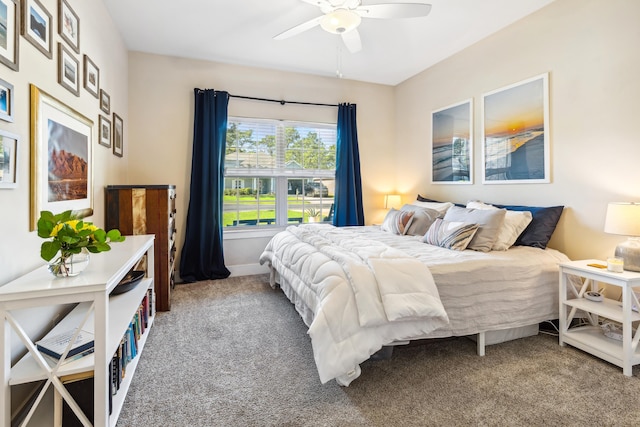 209 Forest Park Dr, Santa Rosa Beach, FL 32459 - carpeted bedroom featuring a ceiling fan and baseboards