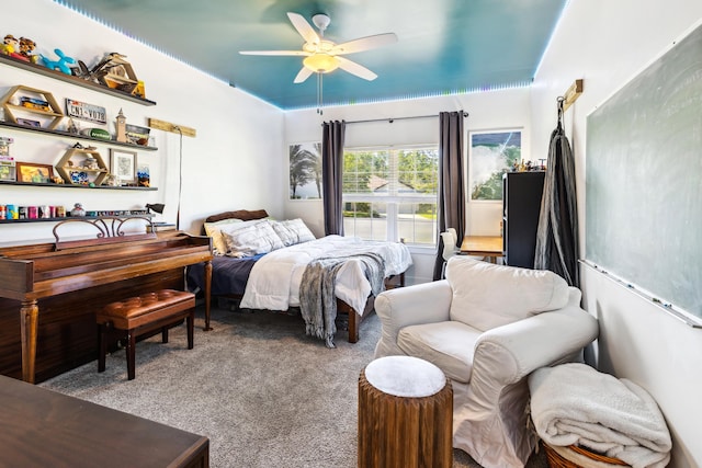 209 Forest Park Dr, Santa Rosa Beach, FL 32459 - bedroom with carpet flooring and ceiling fan
